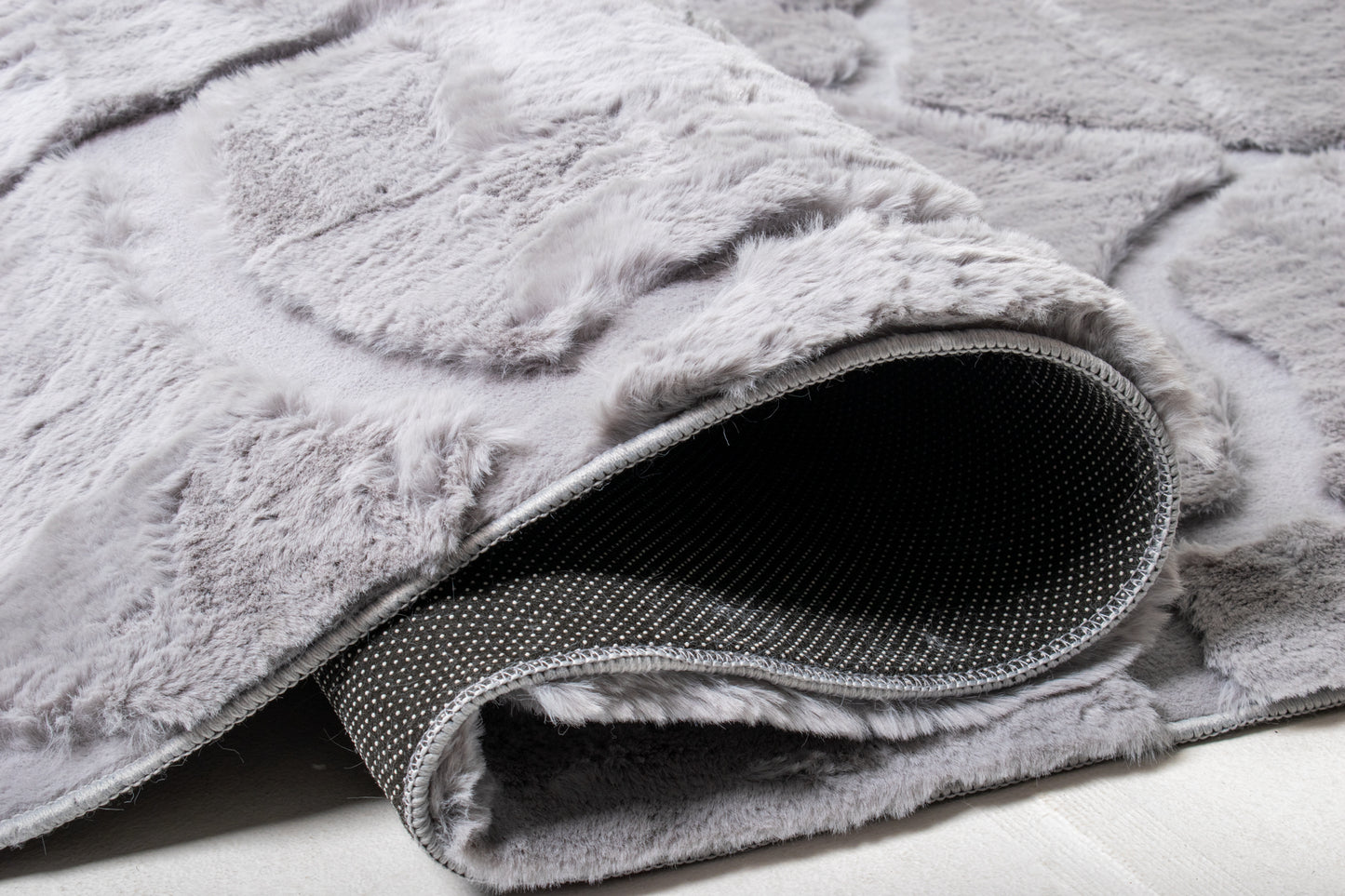 Cloud Soft Faux Fur Rug - Cool Grey
