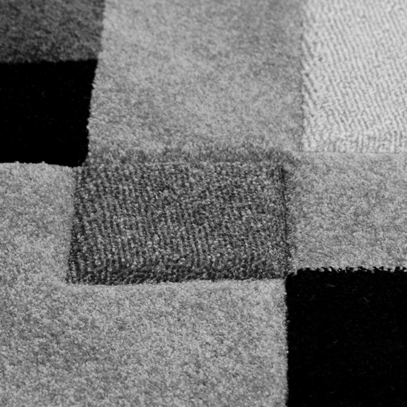 Graphite Gemstone Grid Rug