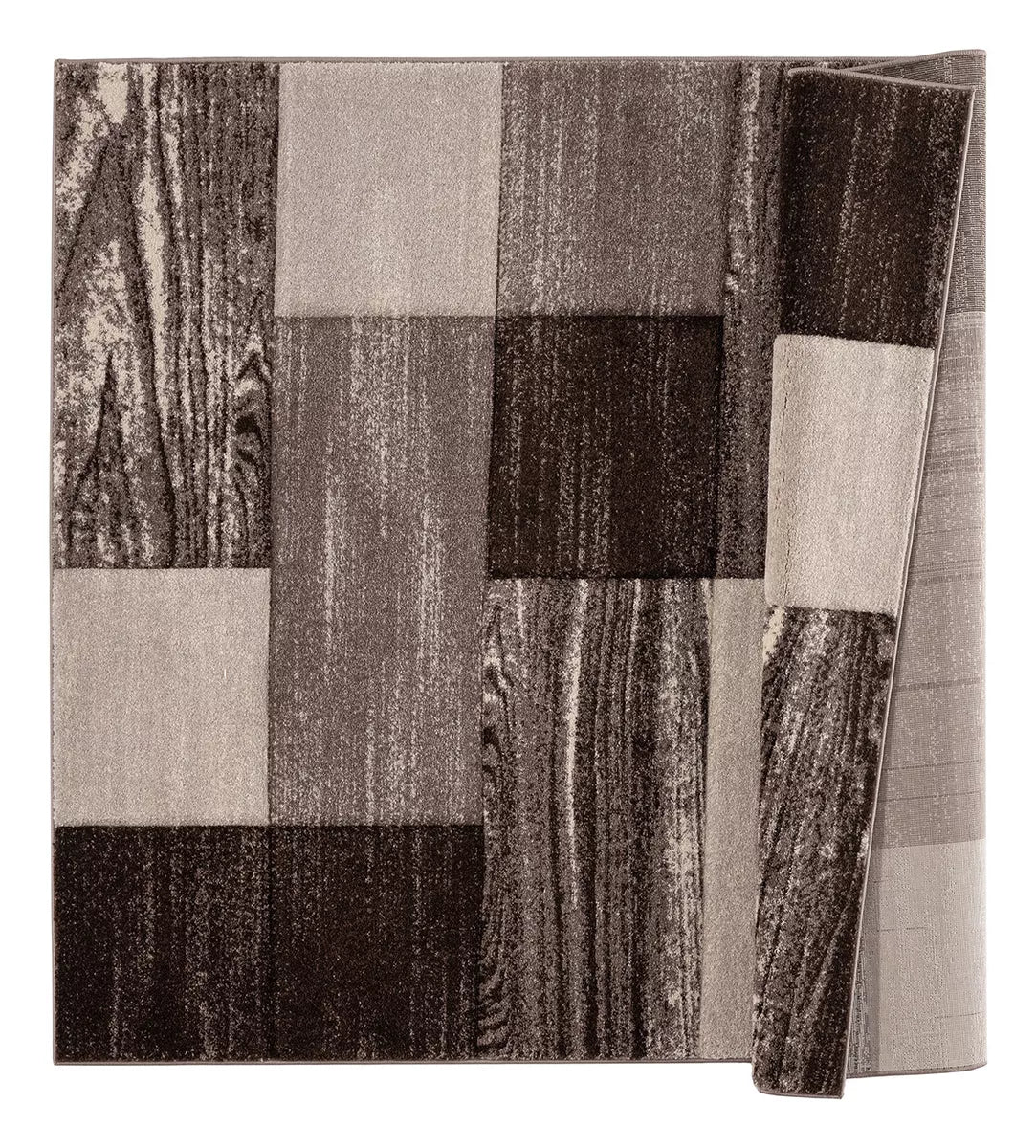 Earth-tones Carved Geometric Rug