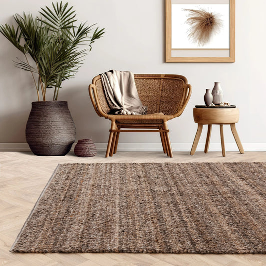 Abbus Boucle Luxury Rug - Brown