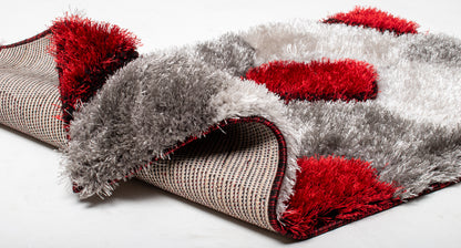 Pebble Perfection Shaggy Rug - Crimson