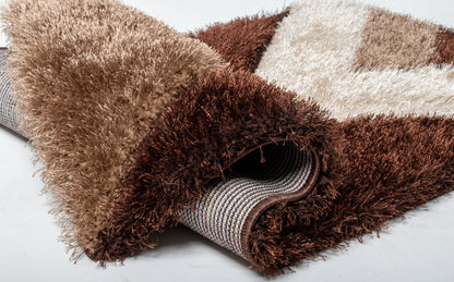 Sienna Spectrum Shaggy Rug - Brown