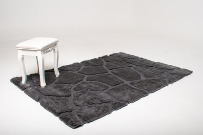 Cloud Soft Faux Fur Rug - Dark Grey