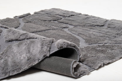 Cloud Soft Faux Fur Rug - Dark Grey