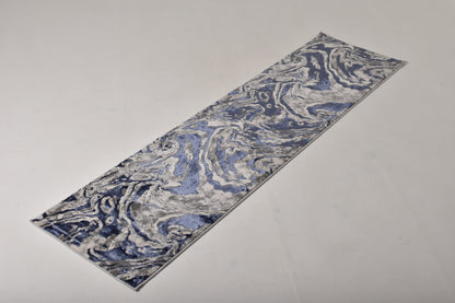 OPULENCE Marble Runner Blue/Silver