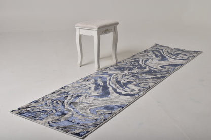 OPULENCE Marble Runner Blue/Silver