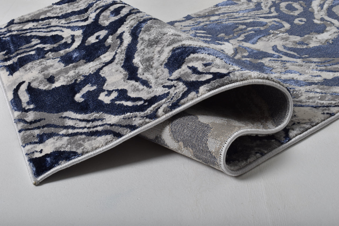 OPULENCE Marble Runner Blue/Silver