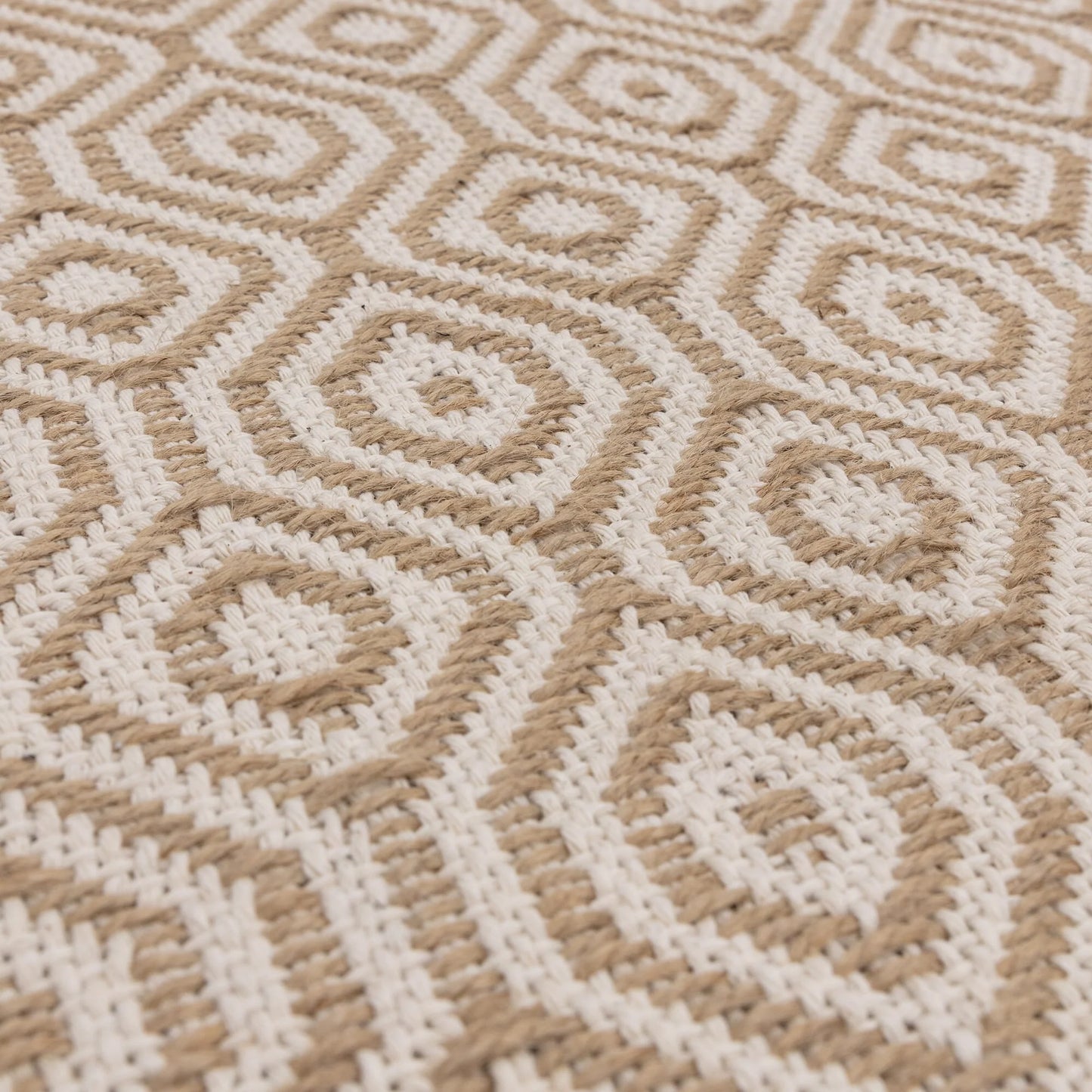 Global Mosaic Jute Rug - Cream