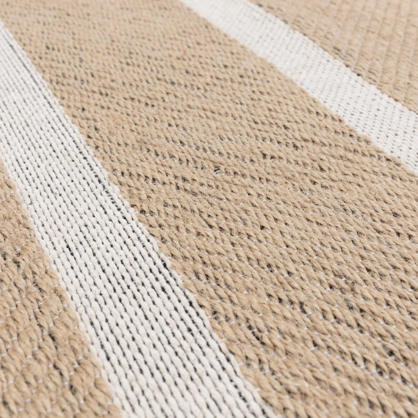 Global Stripe Jute Rug - Cream