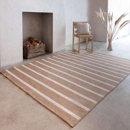 Global Stripe Jute Rug - Cream