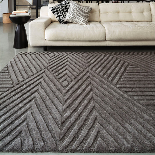 Hague Luxury Wool Rug - Charcoal