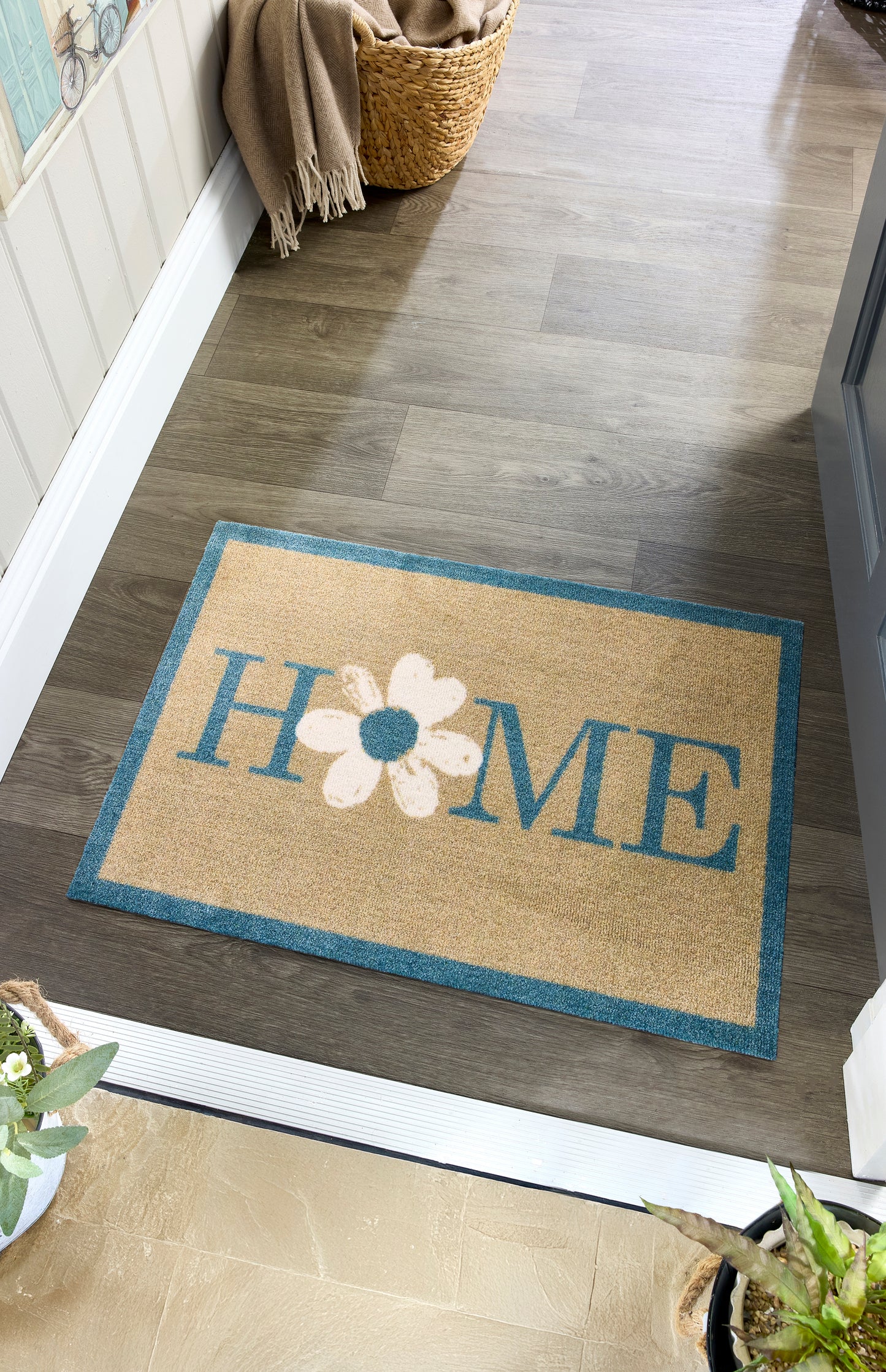 Flower Home Machine Washable Mat