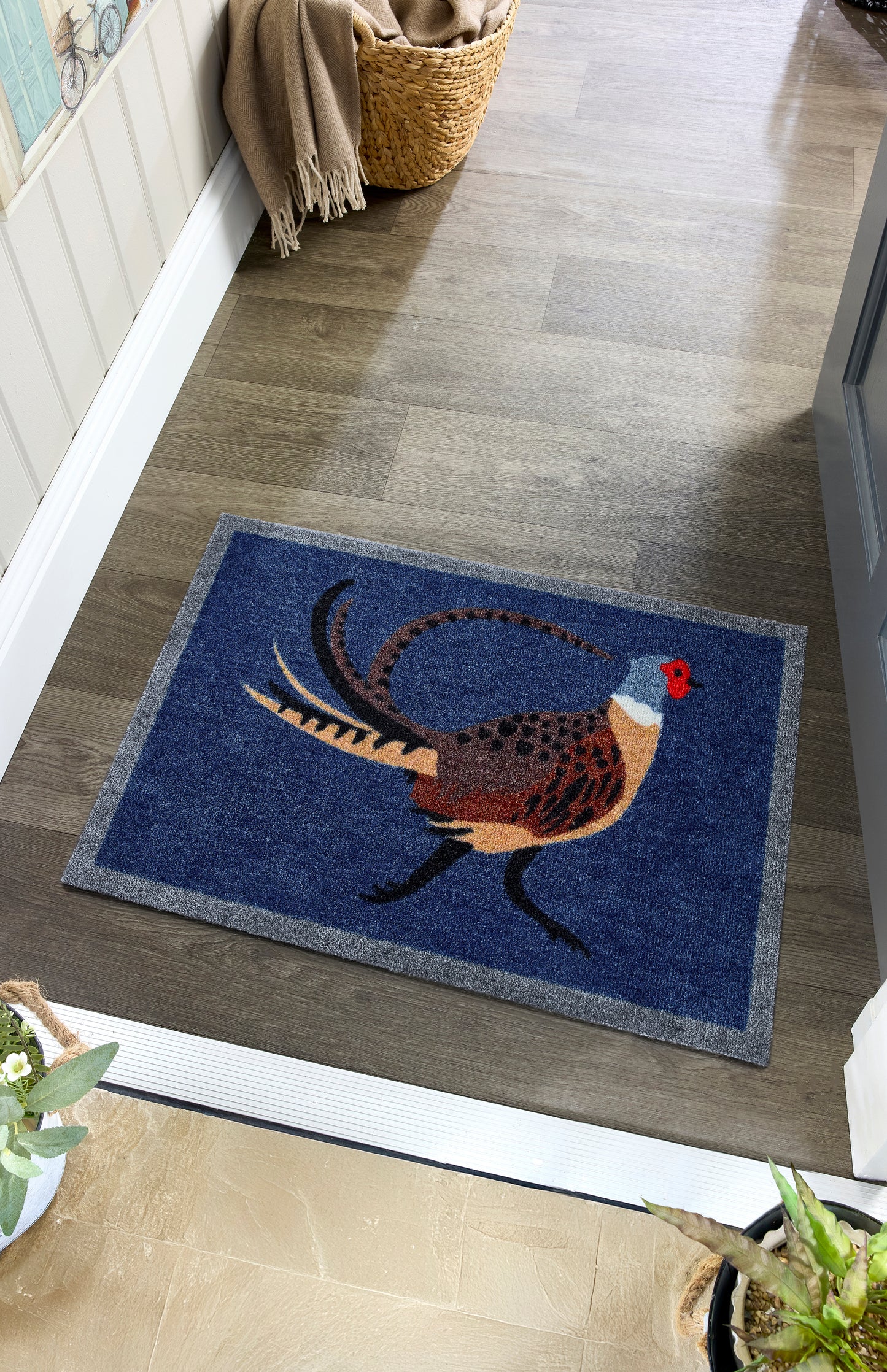 Blue Pheasant Machine Washable Mat