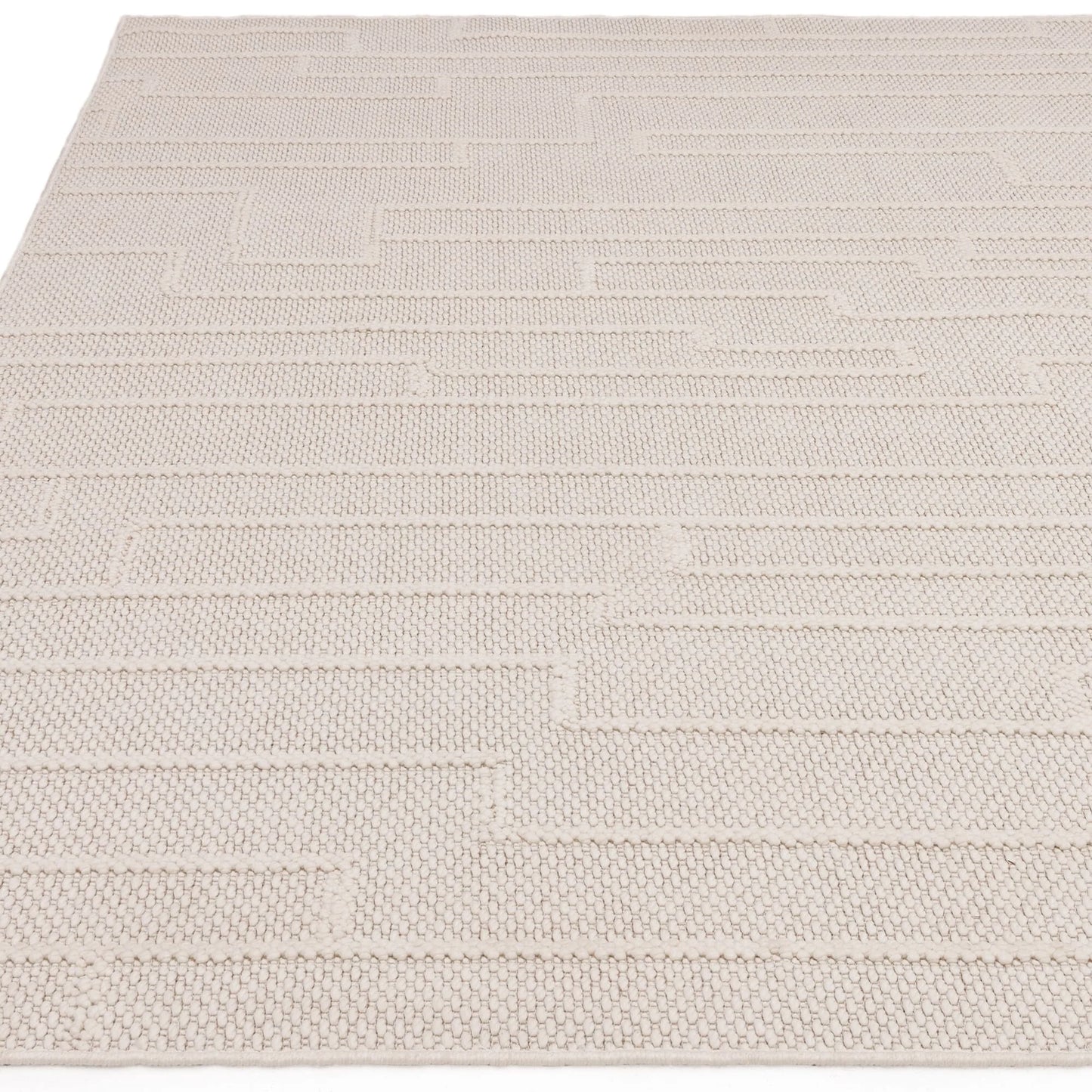 Camber Track Woven Rug - Ivory