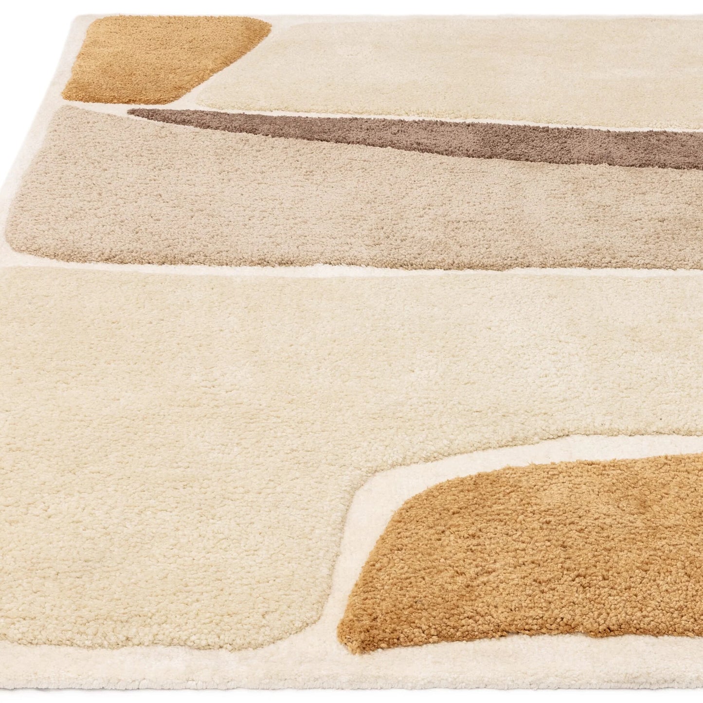 Horizon Geometric Luxury Rug - Hessian